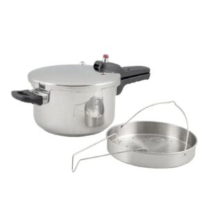 دیگ زودپز استیل با سبد بخارپز کف سه لایه 4/5 لیتری پارس