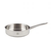 ماهیتابه استیل کف سه لایه سایز ۲۴ دسته فلزی بلند