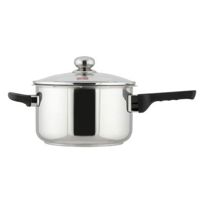 ديگ زودپز استیل کف سه لایه پارس ۴/۵ ليتری با در پیرکس