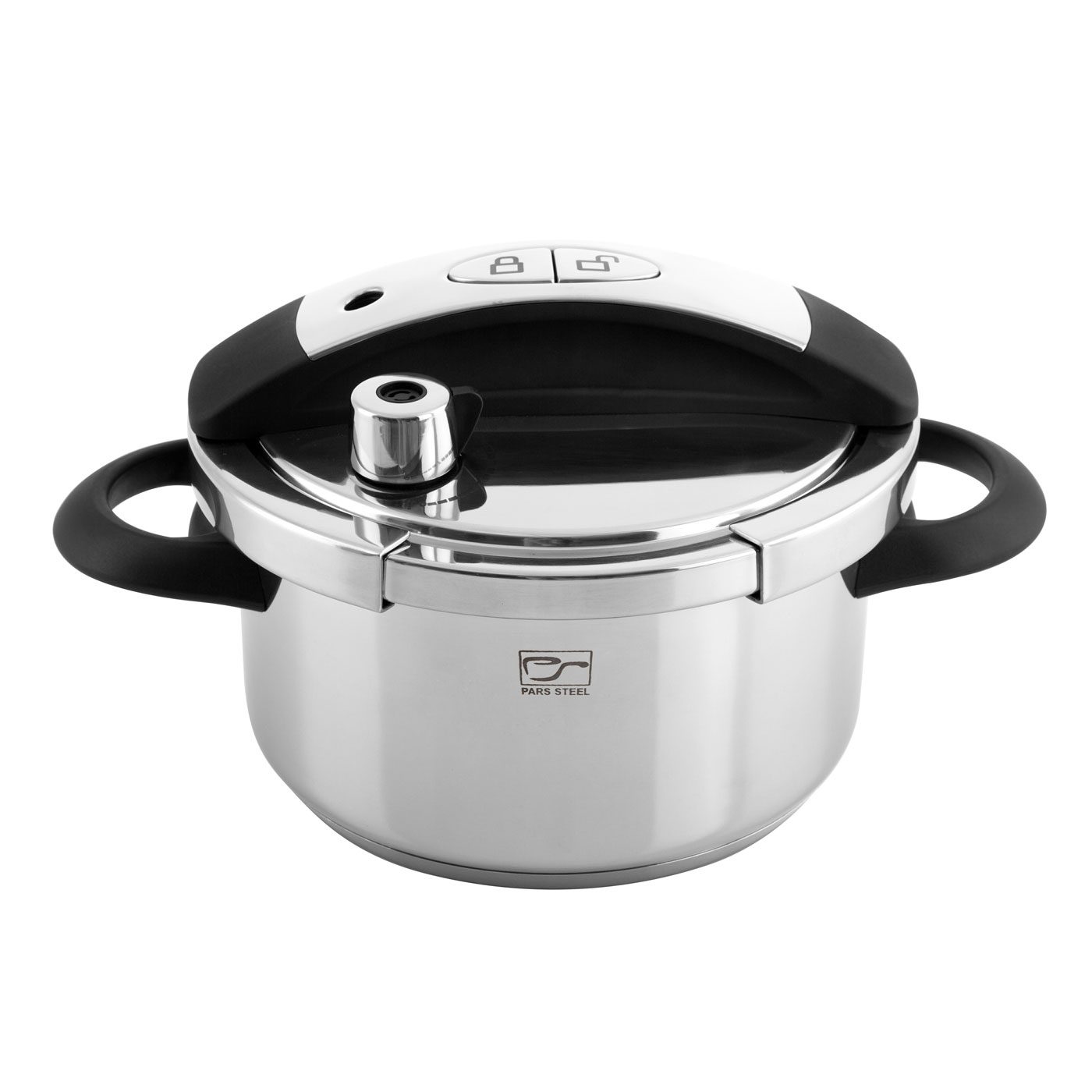 ديگ زودپز استیل کف سه لایه پارس ۴ ليتری مدل شف