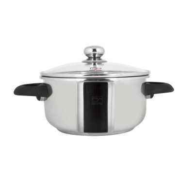 دیگ زودپز دوقلوی استیل کف سه لایه ۴ و ۶ لیتری مدل شف سایز ۲۲