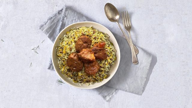 لوبیا پلو شیرازی