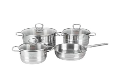 سرویس قابلمه استیل ۷ پارچه کارا خط دار