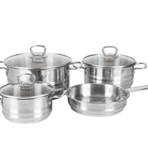 سرویس قابلمه استیل ۷ پارچه کارا خط دار