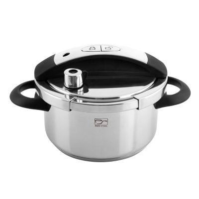 ديگ زودپز استیل کف سه لایه پارس ۴ ليتری مدل شف